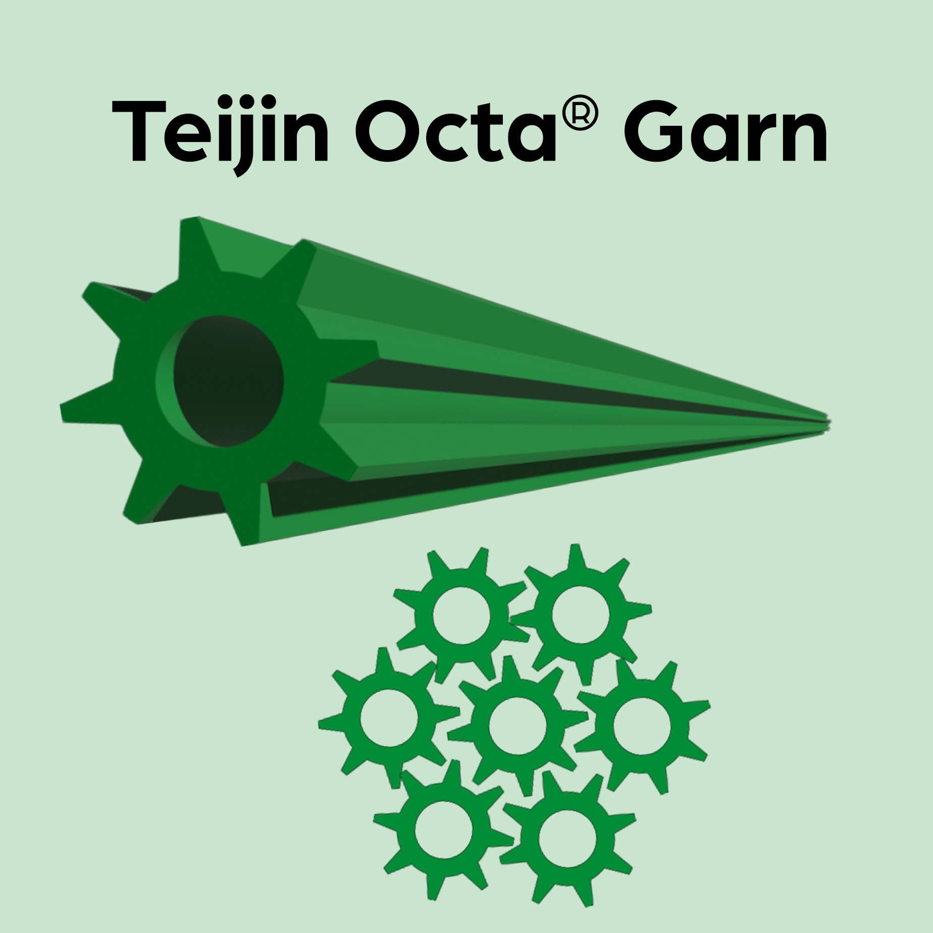 Teijin Octa® Garn schematisch dargestellt